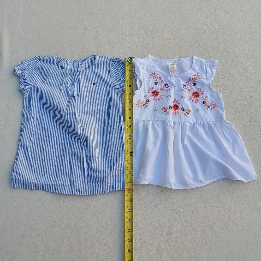 Girls 2 tops and skirt bundle Size 4-5